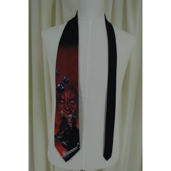 Ralph Marlin VTG Star Wars Darth Maul Men's 100% Polyester Sith One Size Necktie - Picture 4 of 12
